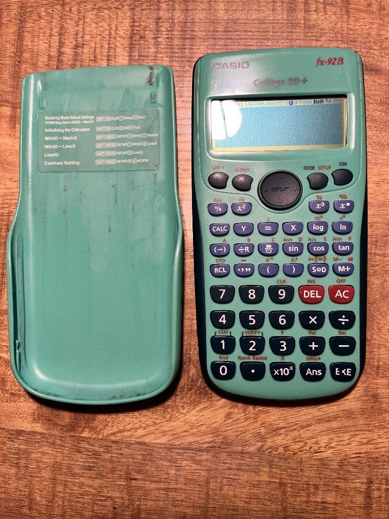Casio rekenmachine fx 92B College 2D+, Diversen, Ophalen, Gebruikt