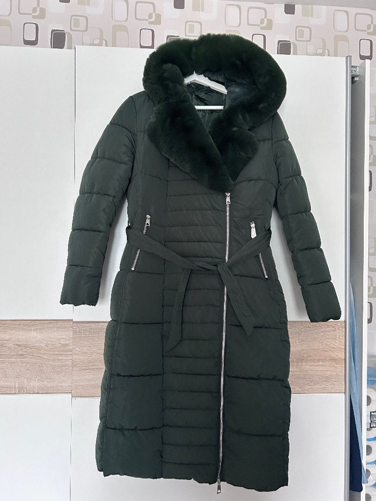 Lange warme dames winterjas L als nieuw, Enlèvement ou Envoi, Neuf, Taille 42/44 (L), Vert