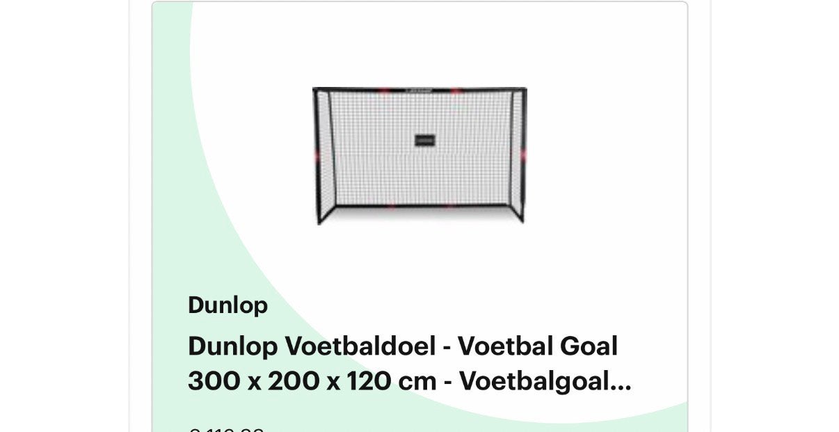 Voetbalgoal dunlop, Ophalen, Gebruikt, Overige typen