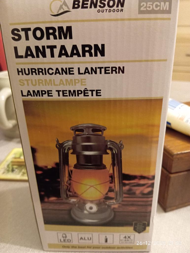 Lantaarn stormlamp, Ophalen, Staande lamp, Led, Nieuw