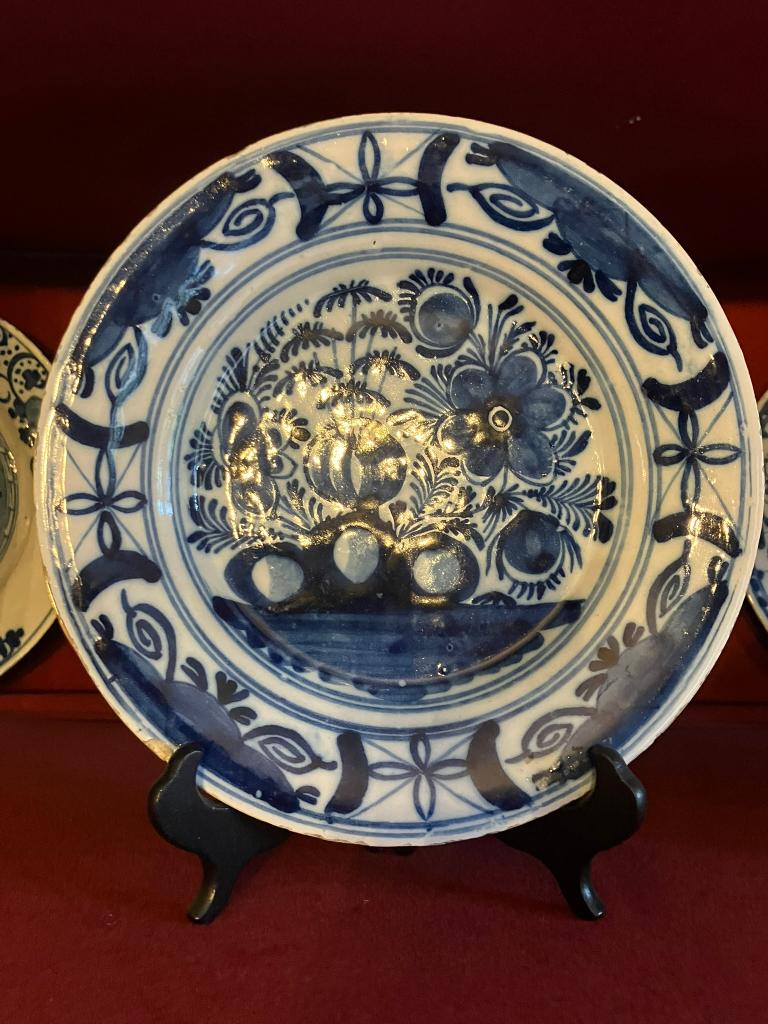 Antiek Delfts blauw aardewerk bord, Antiek en Kunst, Ophalen