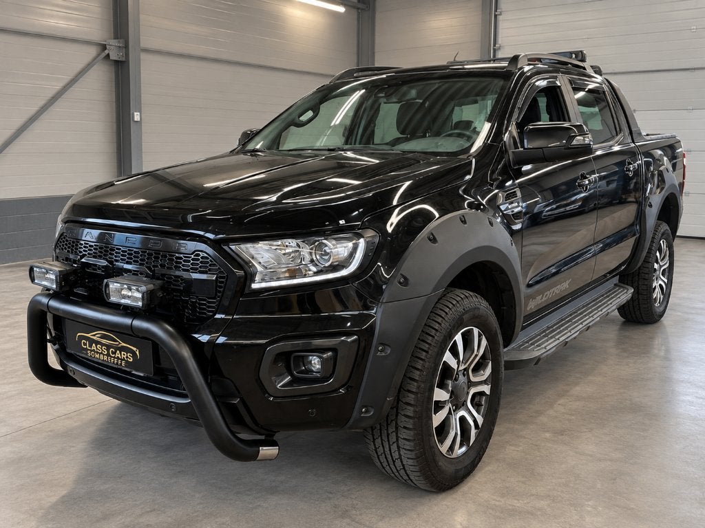 FORD RANGER 2.0 BiT Wildtrak AUTO ACC PDC DISTRIBUTION FAITE, Auto's, Automaat, Dealer onderhouden, 4 cilinders, Zwart