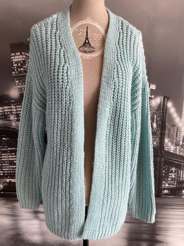 JBC Vest maat S - lichtblauw grof gebreid - oversized, Envoi, Porté, Taille 36 (S), Autres couleurs