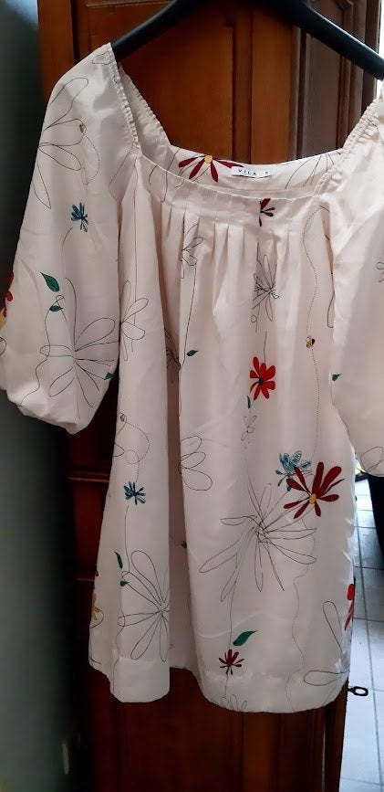 Robe Pencil Top (femme enceinte) à fleurs écrues Vila new, Neuf, Vila, Envoi, Au-dessus du genou