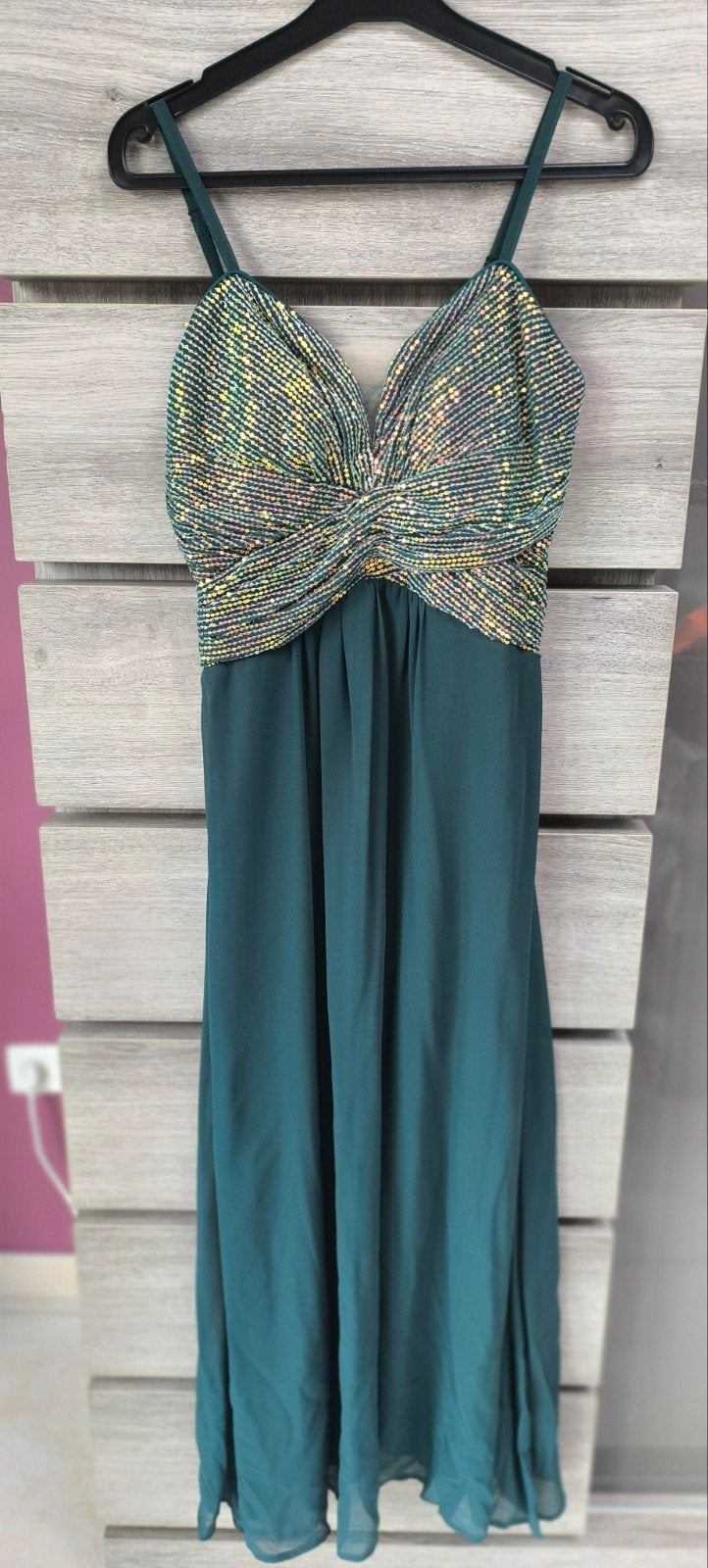 Robe de cérémonie Shein taille M (38) comme neuve portée 1x, Enlèvement, Taille 38/40 (M), Vert, Robe de cocktail