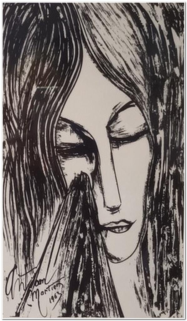 Antoon Mortier (1919-2016) - Zeefdruk op papier, Enlèvement