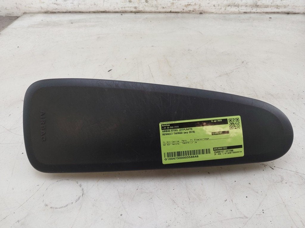 AIRBAG SIEGE Renault Twingo III (AH) (|985H19274R|), Dhr. J. Ham, Renault, Administratie@autoham.nl, Utilisé