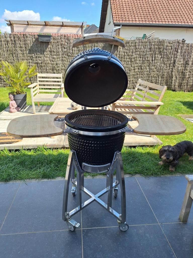 Barbecue type Kamado 2025 diamètre 38 cm. Support inox sur r, Tuin en Terras