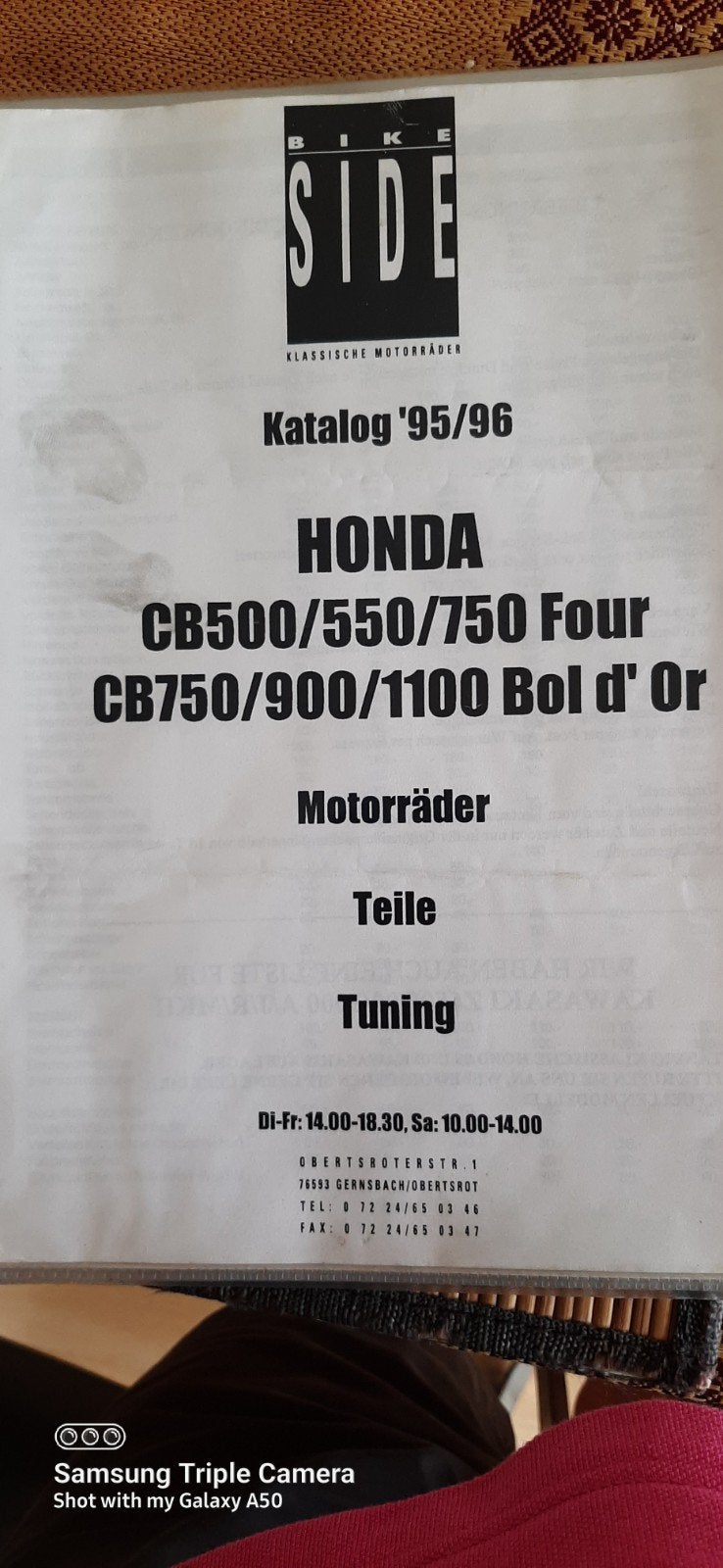 cb500 cb750 werkplaats handboek DUITS, Ophalen of Verzenden, Honda