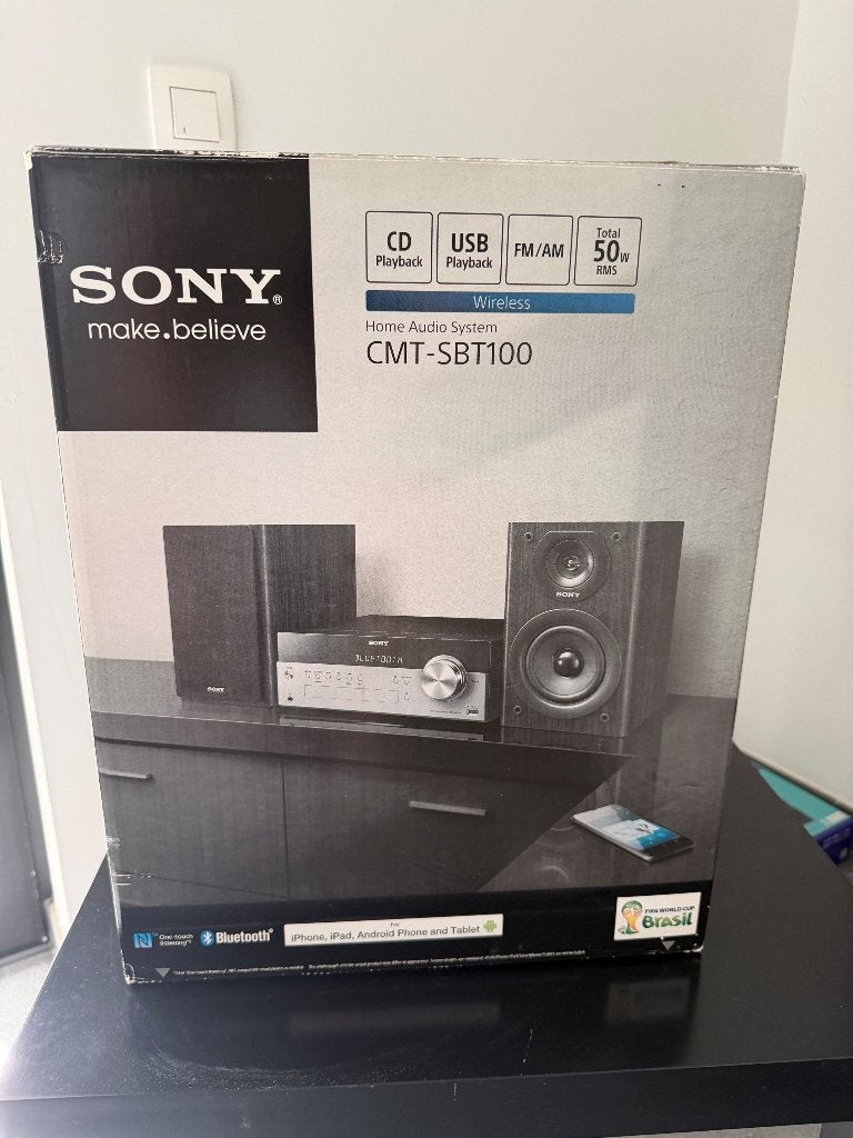 Sony CMT-SBT100 Hifi-set / Radio met Bluetooth, Ophalen, Radio, Met cd-speler