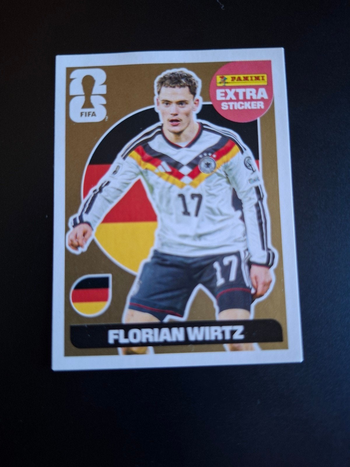 Extra sticker panini Wirtz goud, Ophalen