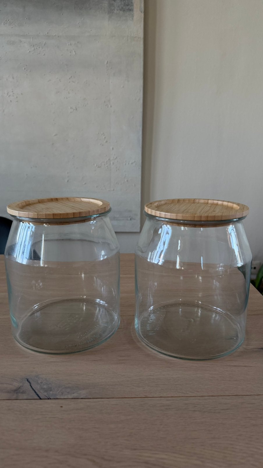 2 glazen voorraadpotten, Huis en Inrichting, Ophalen, Nieuw