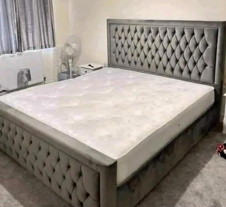 Luxe Bed met Hoofdbord – Perfect voor Elke Slaapkamer, Envoi, Noir