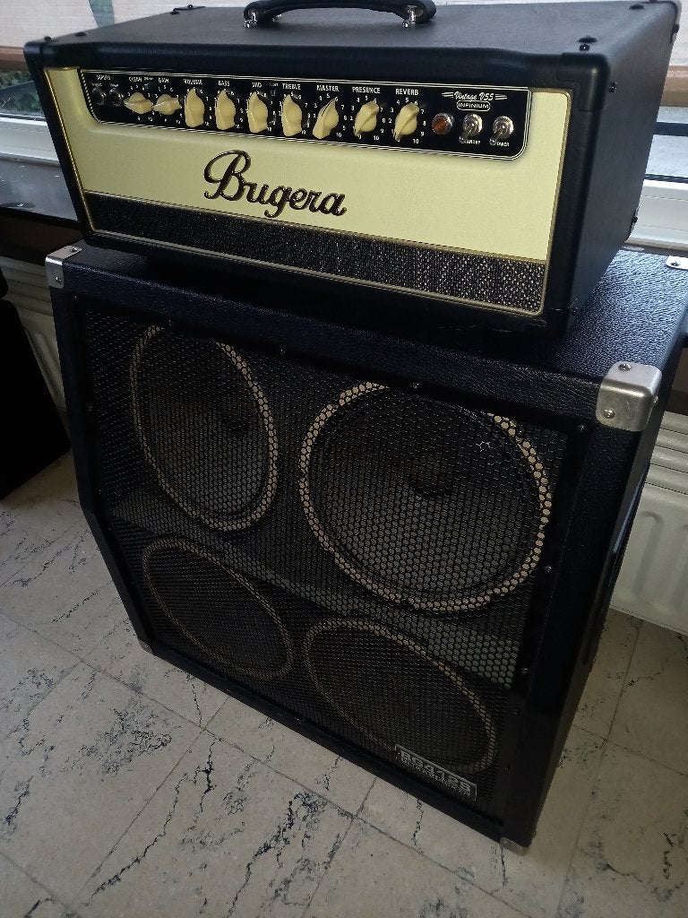 ampli neuf Bugera lampesV55w Head/ Enclosure 412 400w, Enlèvement, Neuf, Guitare