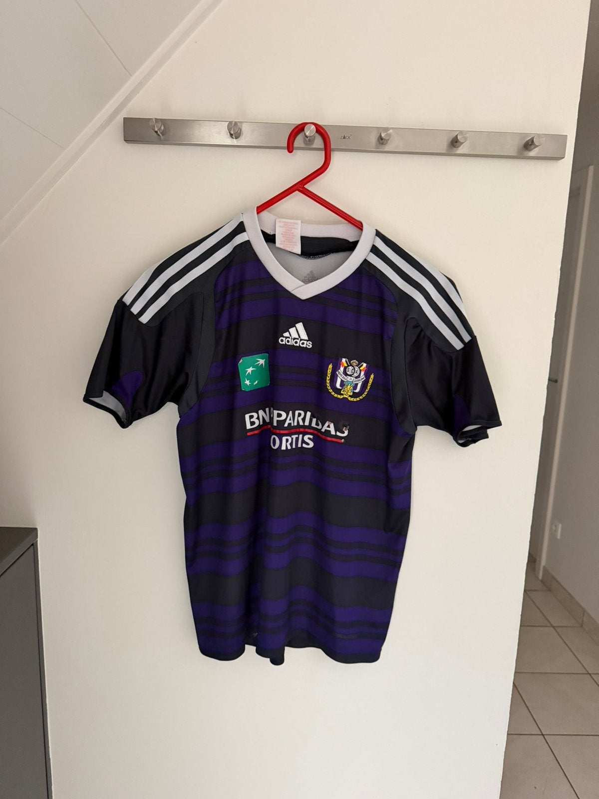 RSC Anderlecht thuisshirt uit het seizoen 2009/10, Sport en Fitness, Maat XS of kleiner, Ophalen of Verzenden, Gebruikt, Shirt