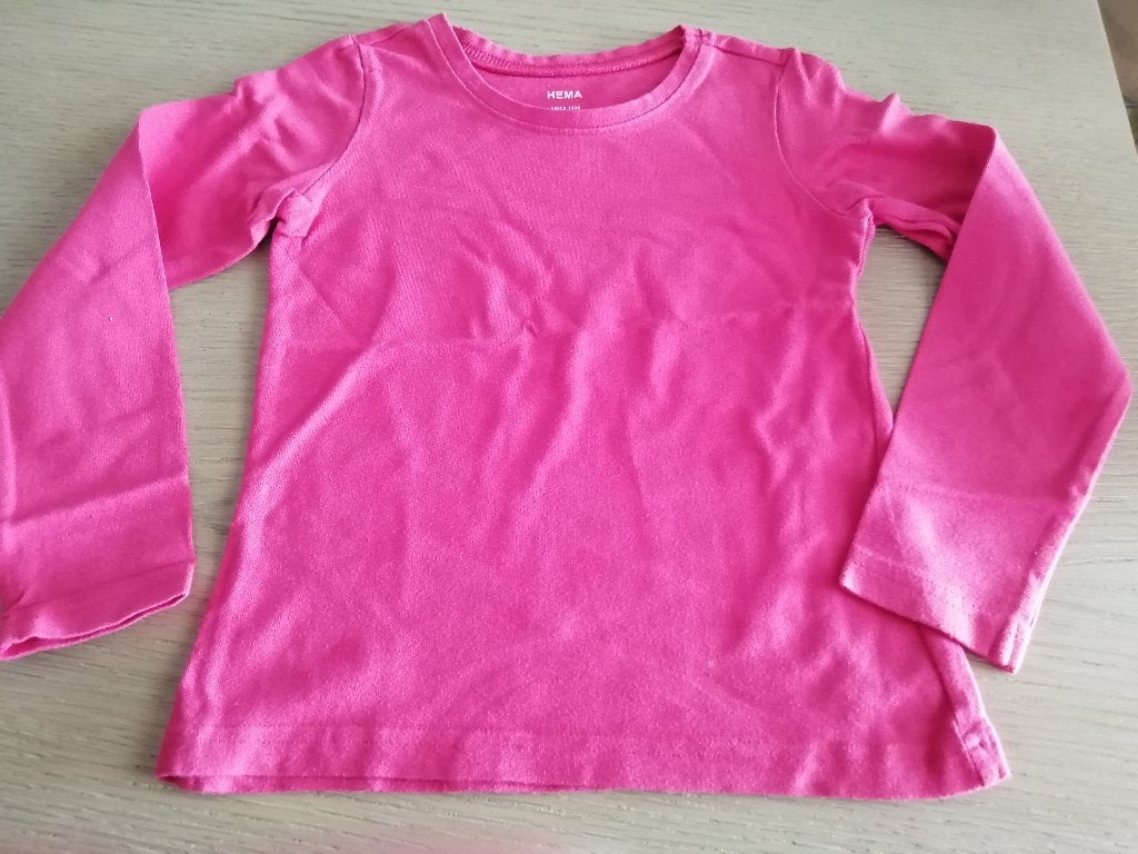 LONGSLEEVE 110 - 116 HEMA, Kinderen en Baby's, Kinderkleding | Maat 110, Meisje, Ophalen of Verzenden, Zo goed als nieuw, Shirt of Longsleeve