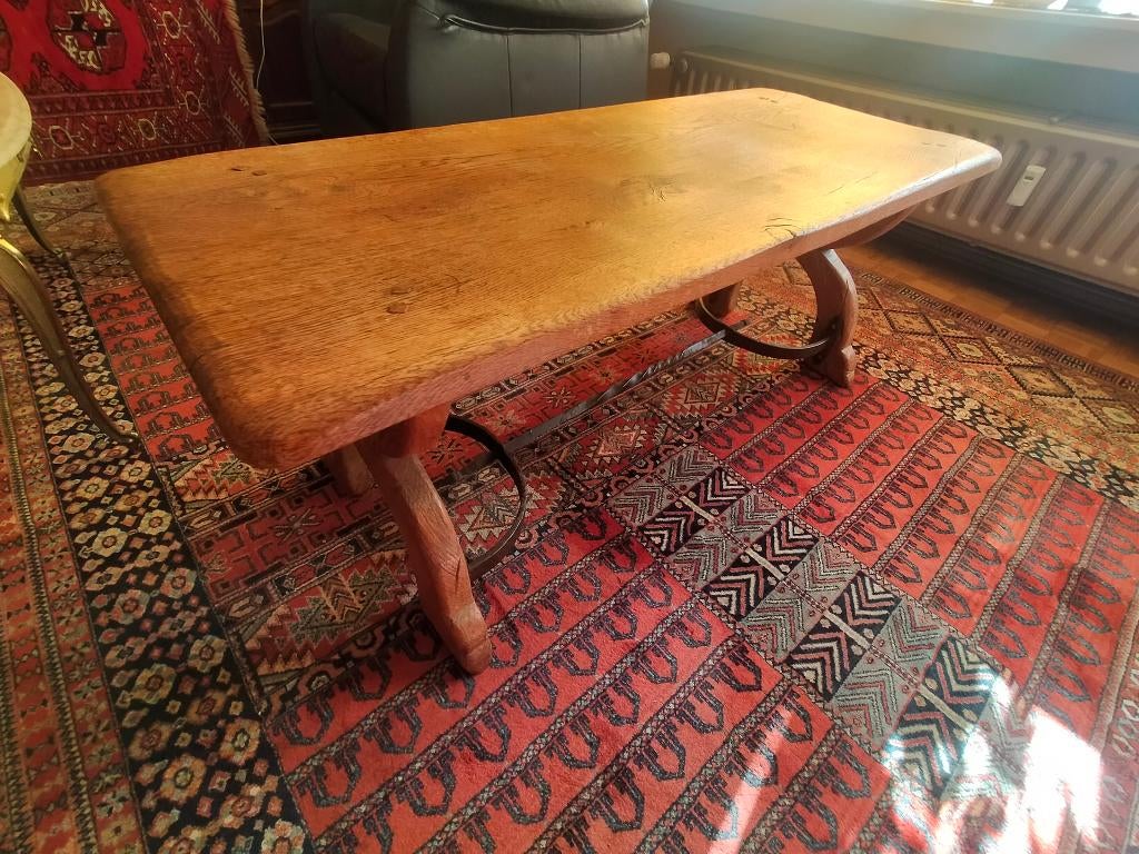 table basse en chêne, 100 à 150 cm, Moins de 50 cm, Antieke stijl, Enlèvement