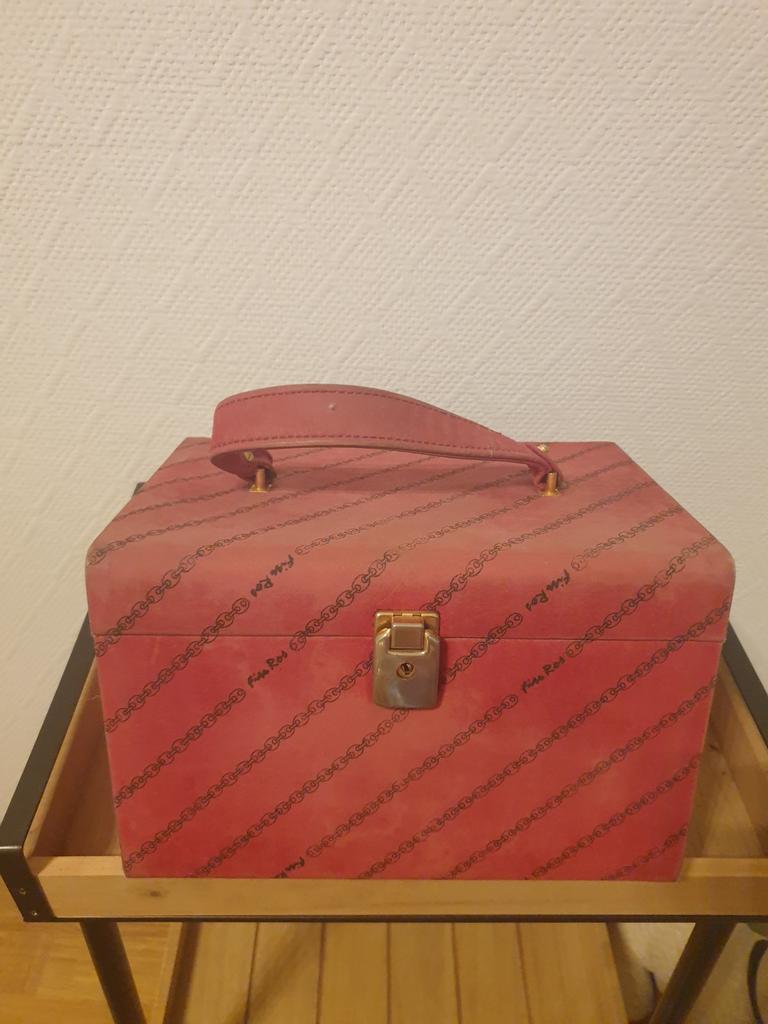 Trousse de beauté vintage fine rose, Enlèvement