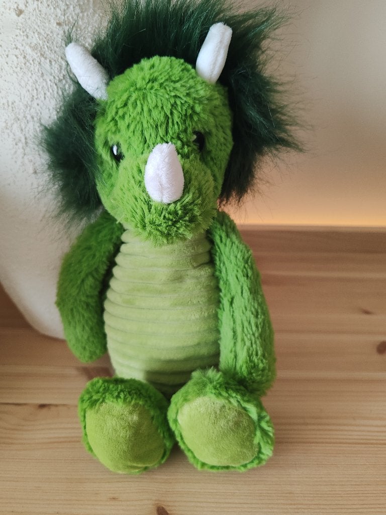 Knuffel dinosaurus, Groen, Overige merken, Ophalen of Verzenden, Zo goed als nieuw