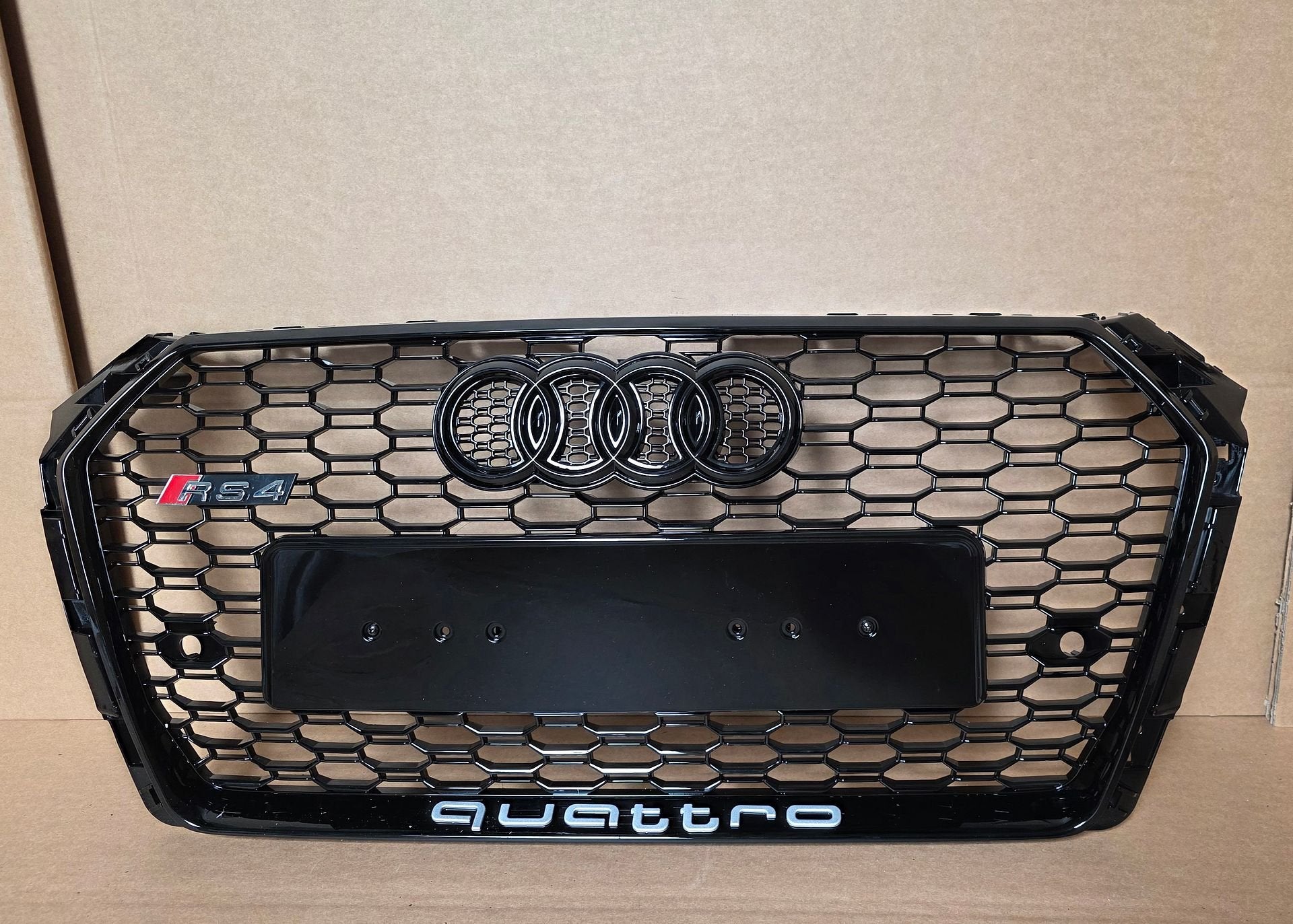 Grill Audi A4 B9 8W RS4 Look Black Grille bj.2015-2019 NIEUW, Auto-onderdelen, -, Voor, Nieuw, Ophalen of Verzenden