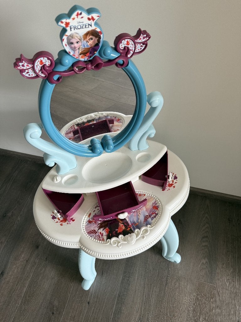 Make-Up tafeltje Frozen (Anna & Elsa) met spiegeltje, Ophalen, Zo goed als nieuw, Meisje
