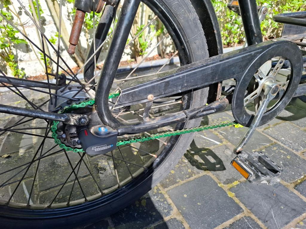 Cargo - bakfiets, Fietsen en Brommers, Gebruikt, Goederen, Trommelrem, Ophalen