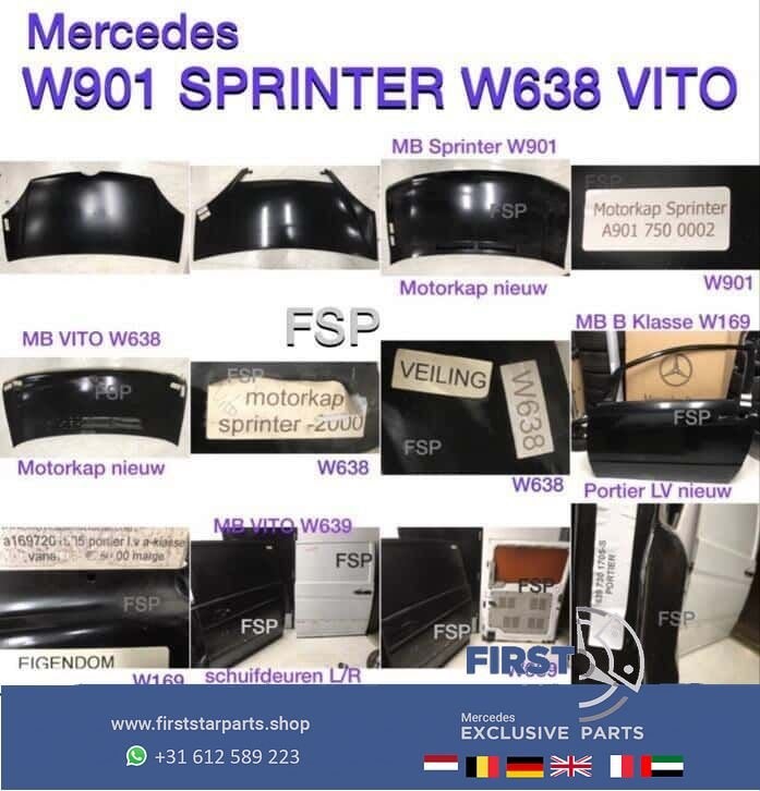 Mercedes W638 VITO W901 SPRINTER deur portier L/R motorkap, Utilisé, -, Capot moteur, -