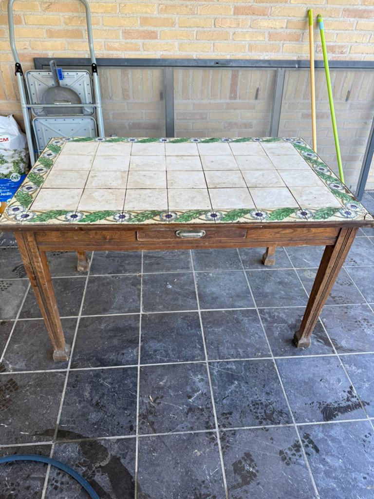 Antieke tafel, Ophalen of Verzenden, Gebruikt, Rechthoekig, Hout