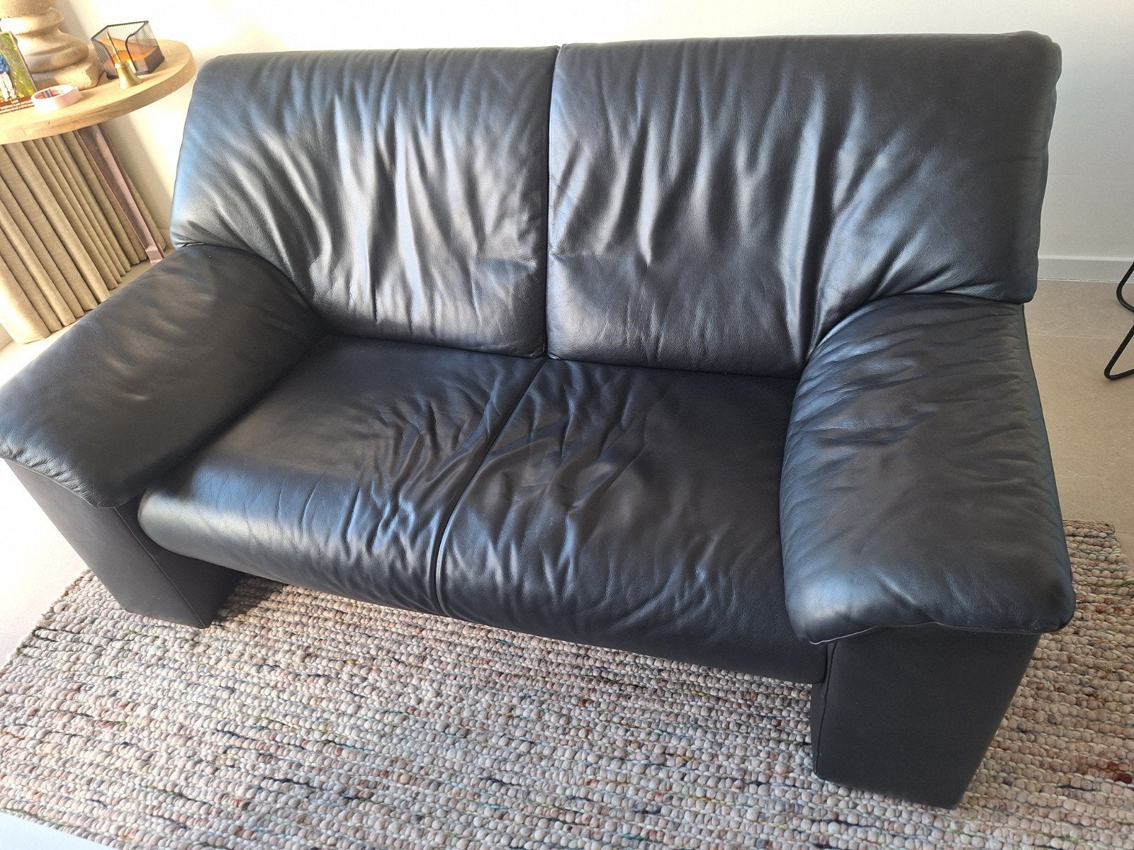 zetel Jori  2 zit zwart, Ophalen, Gebruikt, 150 tot 200 cm, Tweepersoons