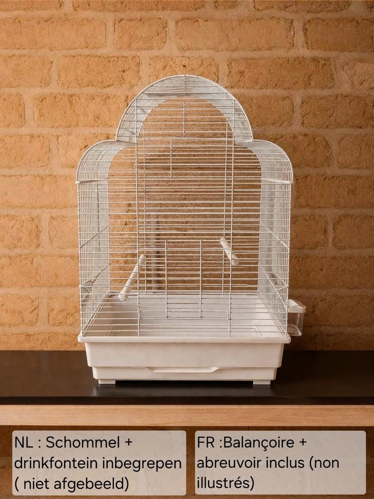 NIEUW Vogelkooi Wit 66 x 51 x 32, Dieren en Toebehoren, Vogels | Hokken en Kooien, Ophalen
