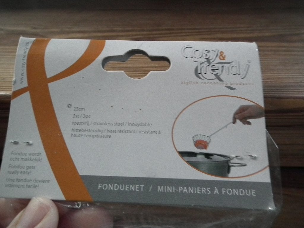 3 mini-fonduemandjes (Cosy & Trendy) nieuw, Overige typen, Verzenden, Metaal, Overige merken