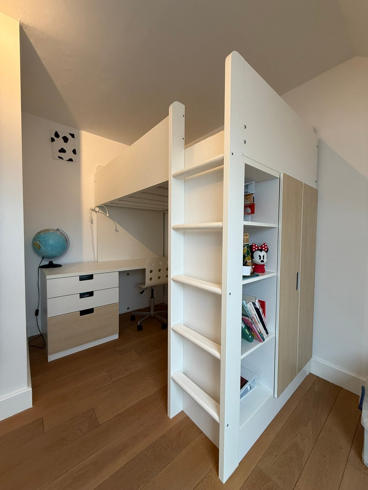 Hoogslaper met bureau en kast, Ophalen, Zo goed als nieuw, Hoogslaper