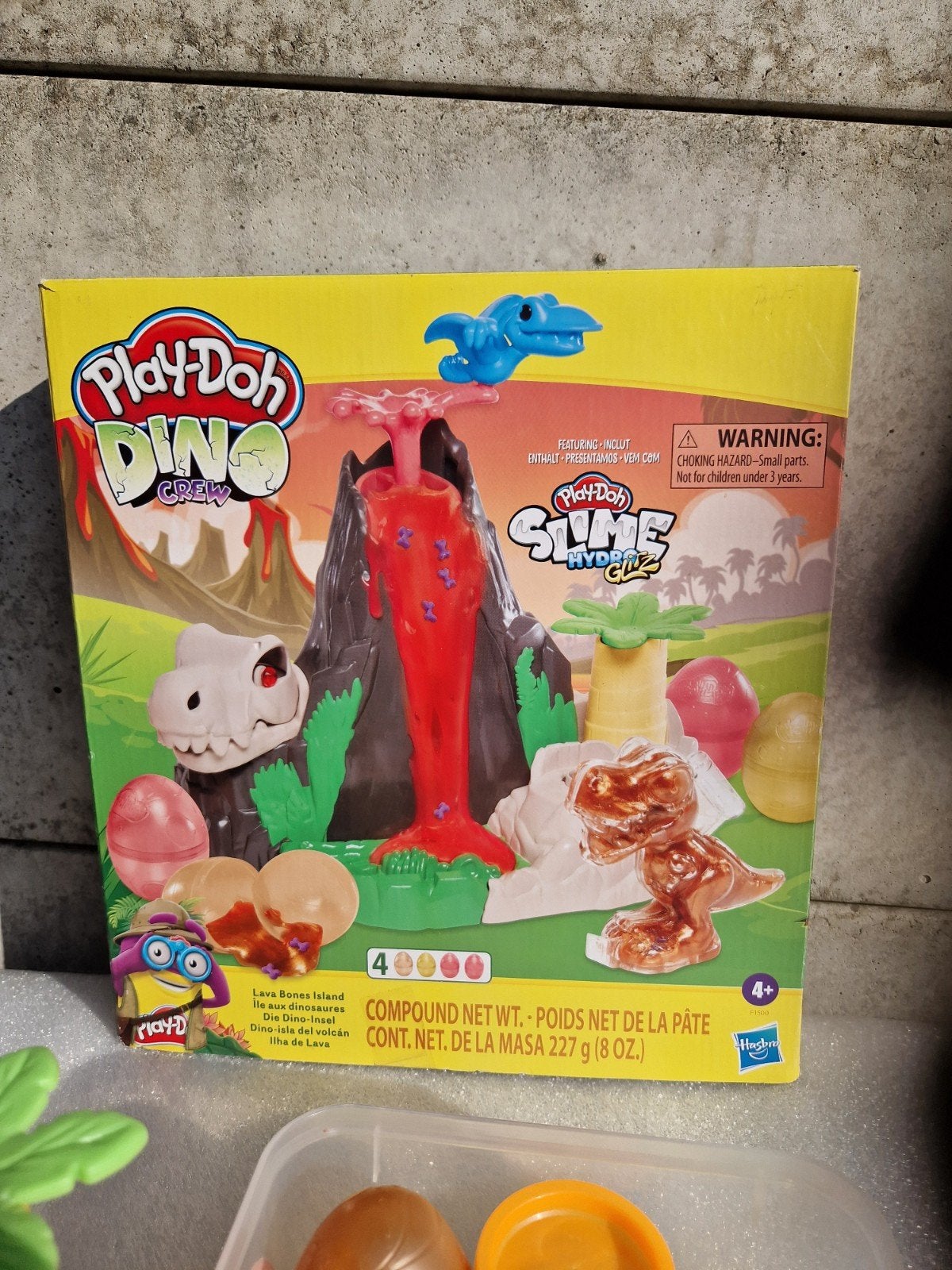 play doh slime Hydro glitz dino vulkaan  + potjes slijm, Kinderen en Baby's, Ophalen