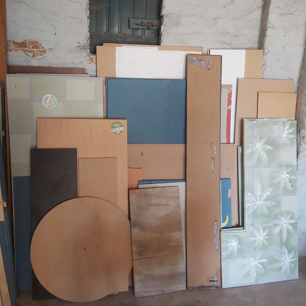 verschillende Houten platen en balken te koop, Ophalen, Gebruikt, Vuren, Minder dan 25 mm