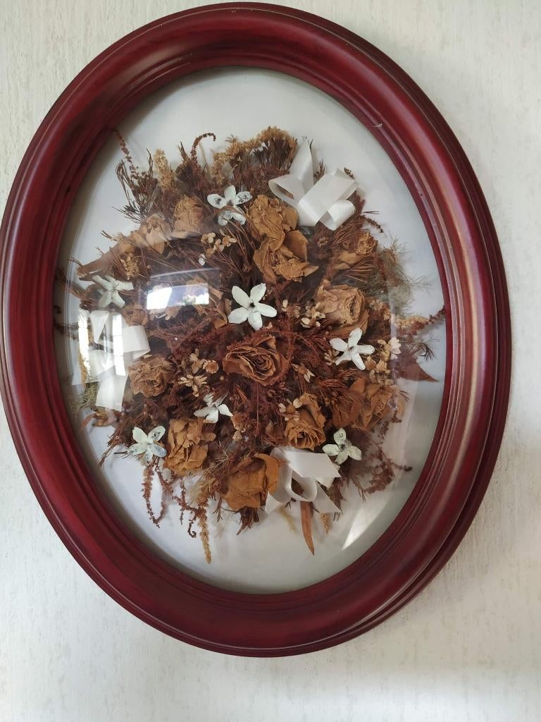 kader met gedroogde boeket bloemen, Ophalen of Verzenden
