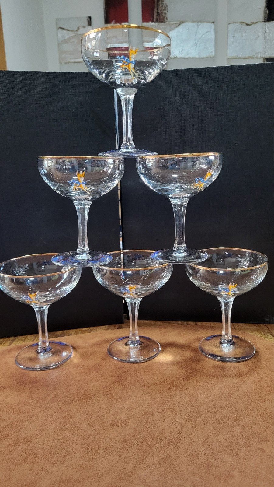 Mint condition! Vintage Babycham set van 6 glazen (jaren '60, Verzamelen, Ophalen