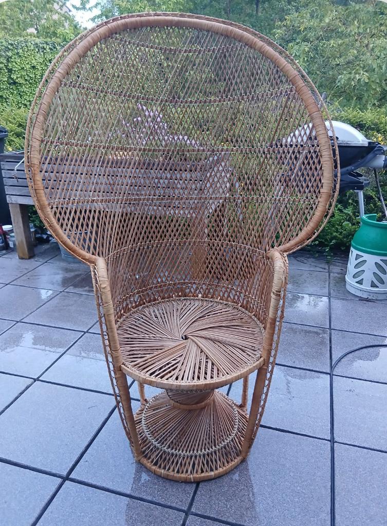 Rieten decoratie stoel, Ophalen, Zo goed als nieuw