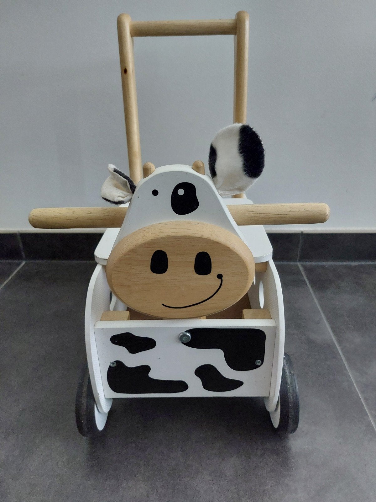 Loopkoe, Kinderen en Baby's, Speelgoed | Houten speelgoed, Ophalen, Gebruikt, Duw- of Trekspeelgoed