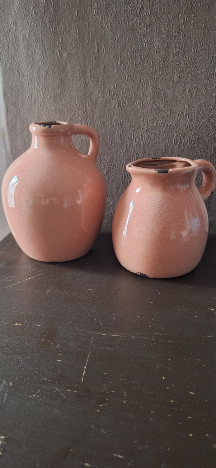 2 pot décoration a vendre, Enlèvement ou Envoi, Rose, Convient pour l'extérieur, Utilisé