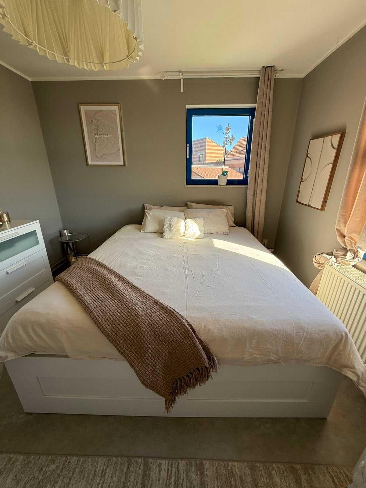 Lit double 180200 avec matelas et tiroirs de rangement, Enlèvement, Utilisé, Deux personnes, Modern