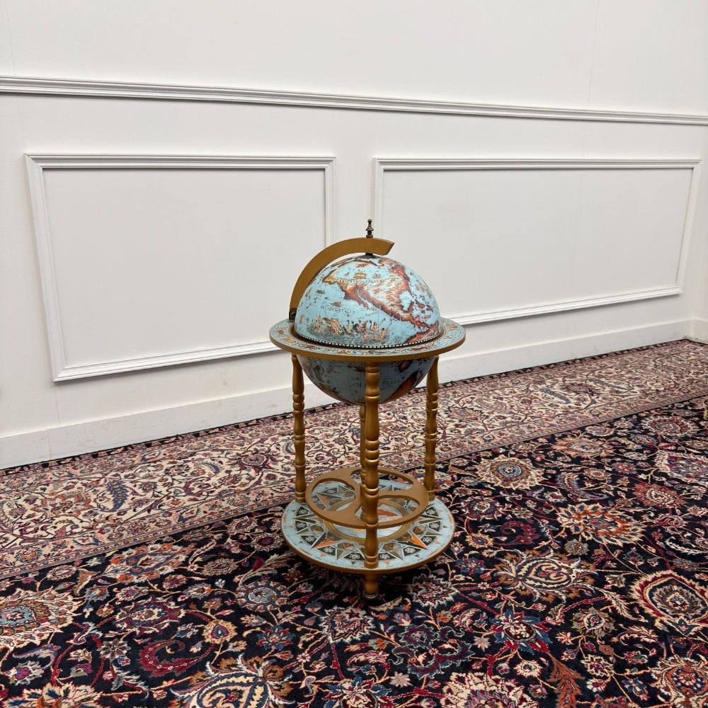Klassiek Engelse Drankglobe Wereldbol Vloermodel, Antiek en Kunst, Ophalen of Verzenden