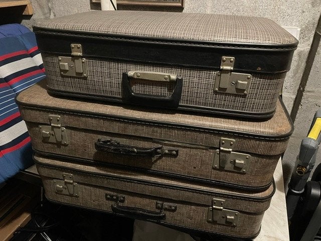 koffers, Handtassen en Accessoires, Koffers, Ophalen, Overige materialen, Gebruikt, 50 tot 60 cm