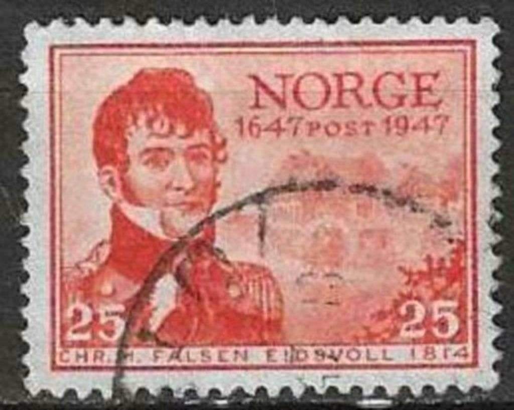 Norvège 1947 - Yvert 296 - Christian Magnus Falsen (ST), Envoi, Norvège, Affranchi