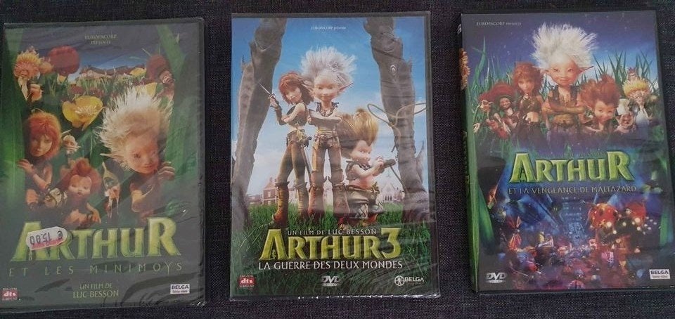 Lot de 3 DVD Arthur et les Minimoys - Etat neuf, Enlèvement, Neuf, dans son emballage