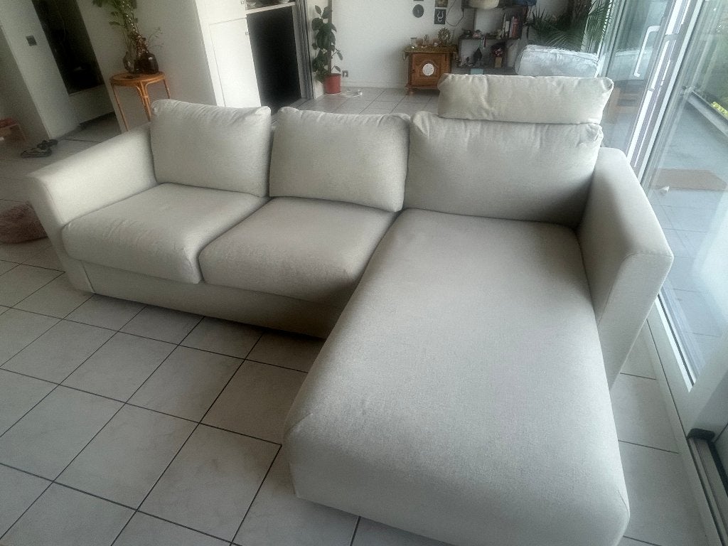 IKEA VIMLE three-seat sofa with chaise longue, Ophalen, 250 tot 300 cm, Gebruikt, Driepersoons