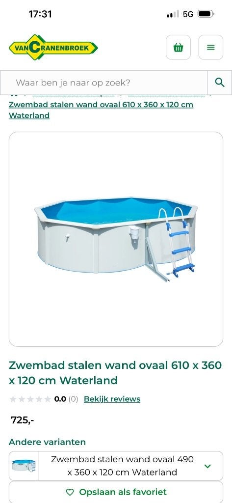 Zwembad, Ophalen, Nieuw, Opzetzwembad