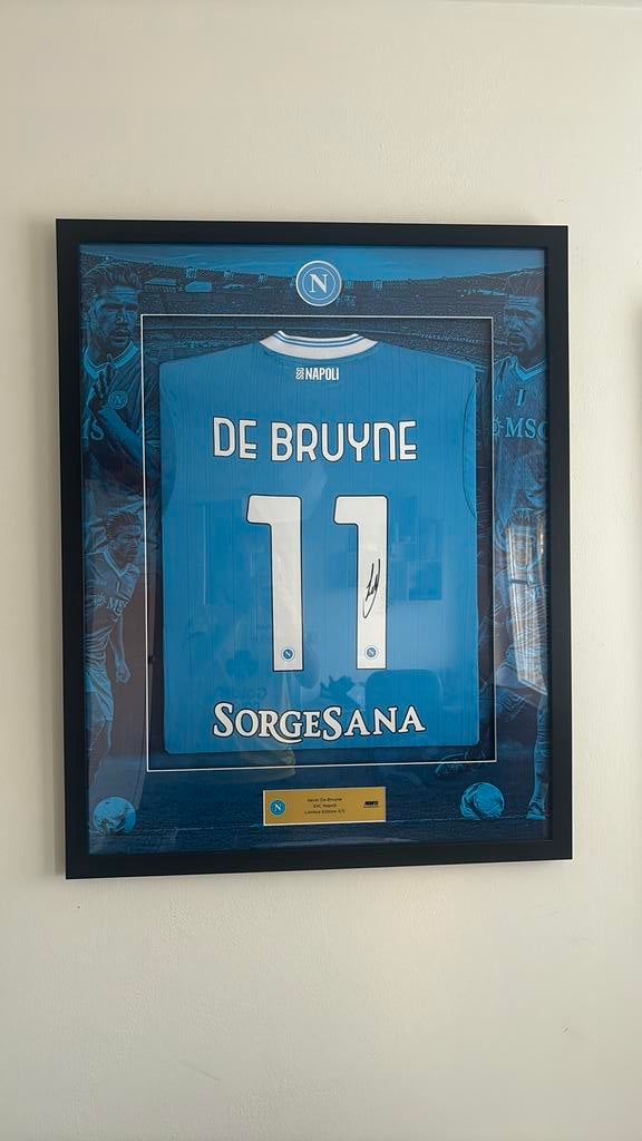 Signed shirt kevin De bruyne, Verzamelen, Ophalen, Zo goed als nieuw