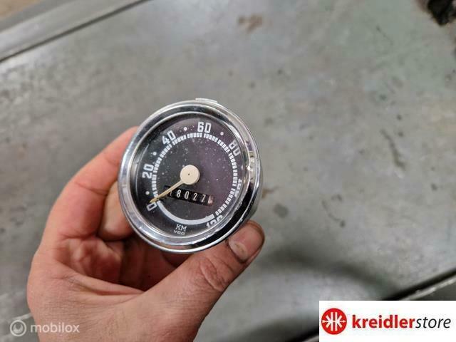 Kreidler VDO Kilometer teller voor Druppelkoplamp werkt goed, Gebruikt, Ophalen of Verzenden