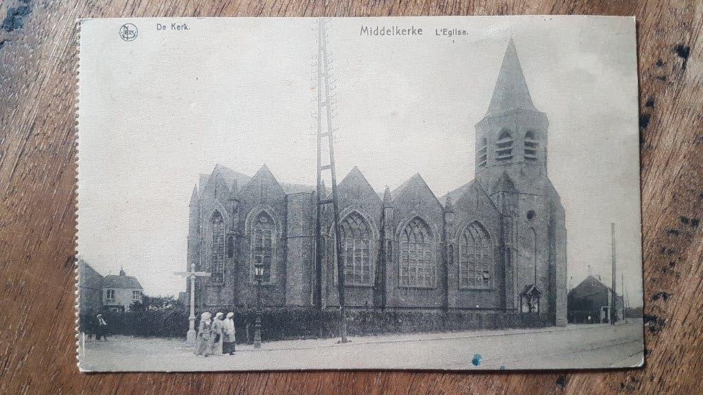 Postkaart Middelkerke De Kerk, Collections, Enlèvement ou Envoi, Avant 1920, Affranchie, Flandre Occidentale
