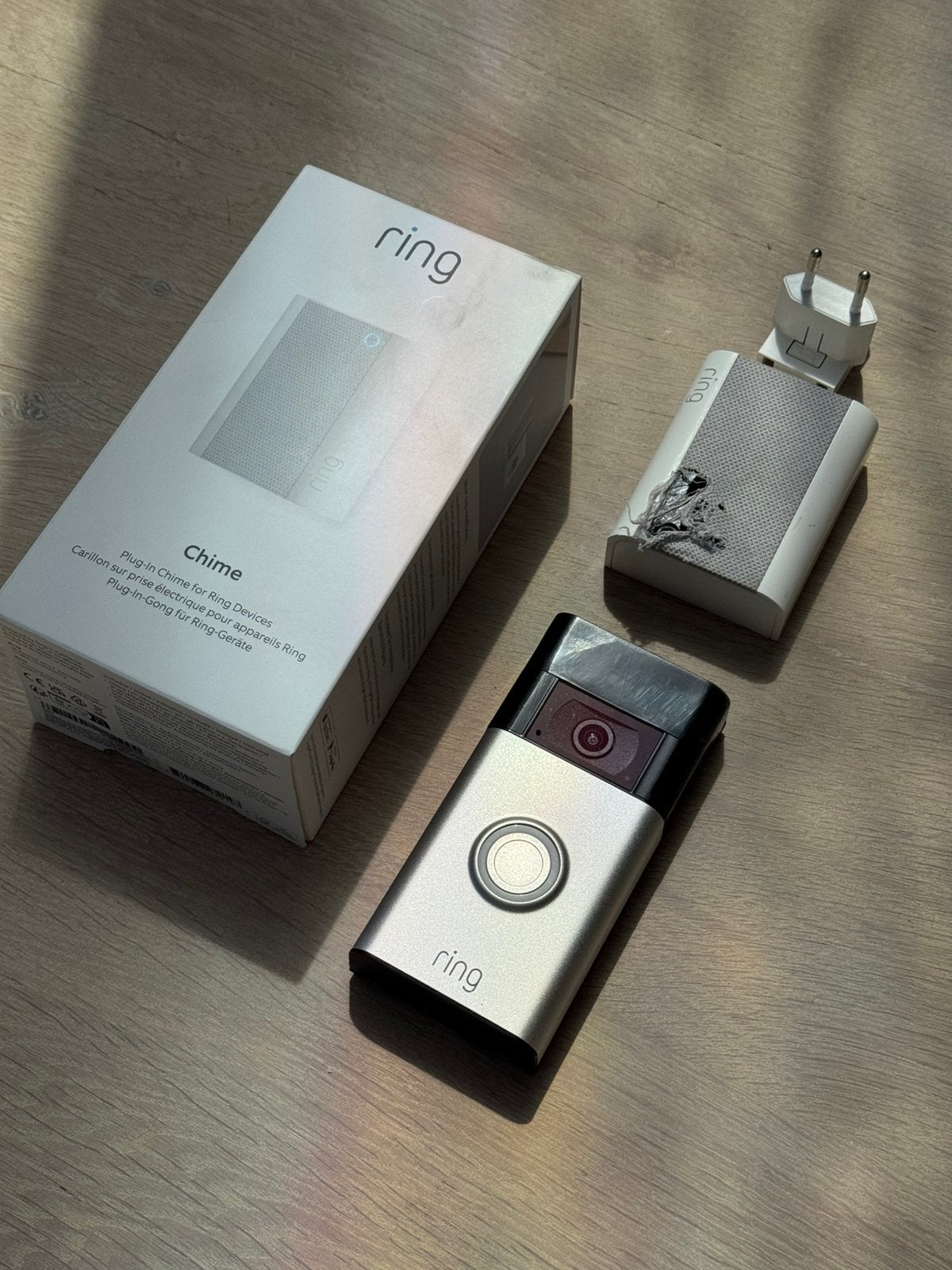 Sonnette vidéo Ring + carillon — fonctionne entièrement, Maison & Meubles, Sonnettes, Enlèvement, Utilisé